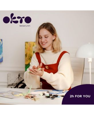 OKTO Air-Dry Clay 3D Painting Kit – Water Lilies (11.8 x 15.7 in)