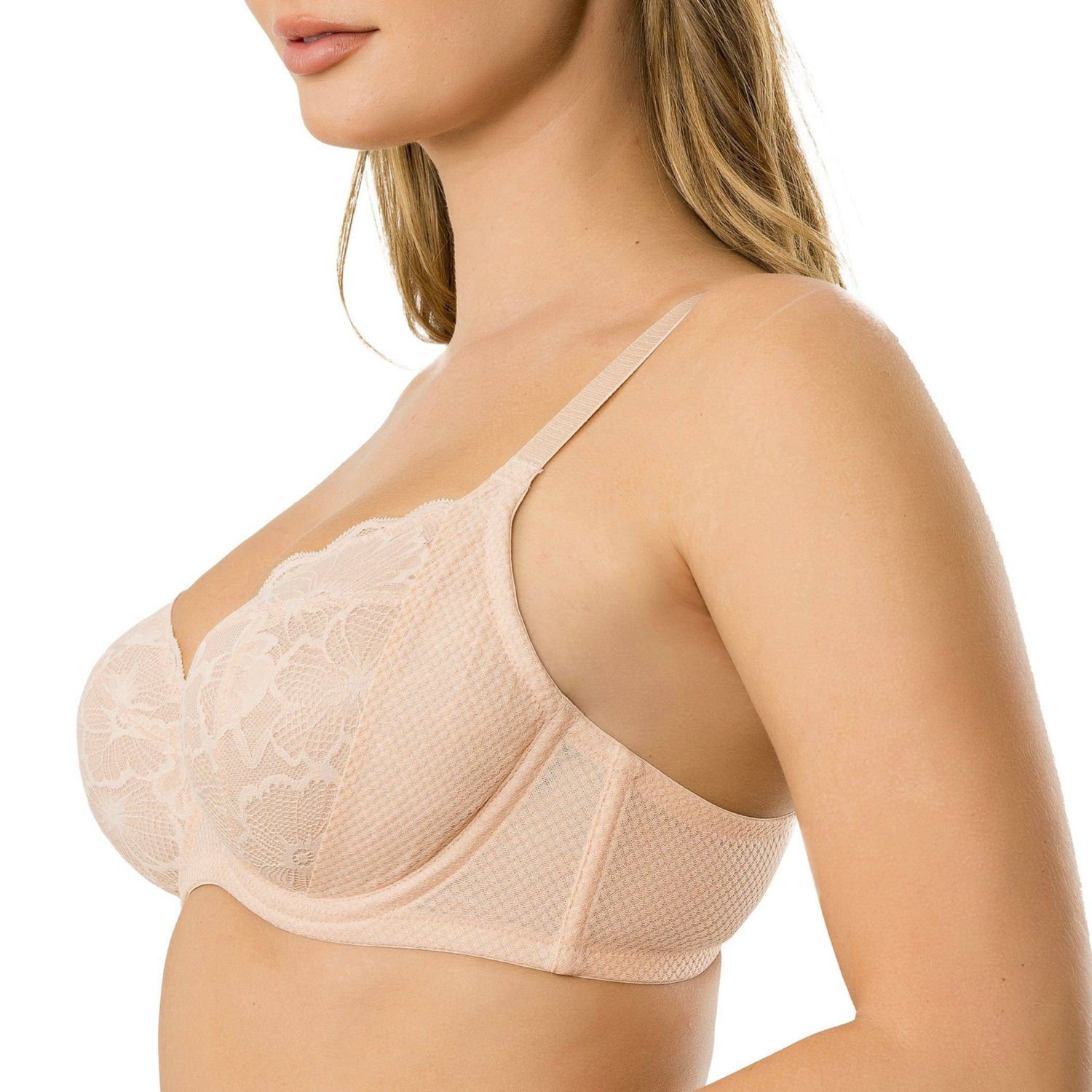 Women's Luxlacy Unlined Wired Bra, Desert Flower, 40H