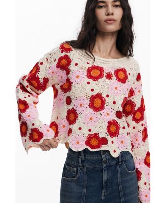 Women's Multicolor crochet top