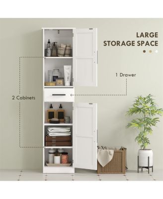 Compact Bathroom Cabinet with Doors and Drawers for Clutter-Free Bathroom Storage