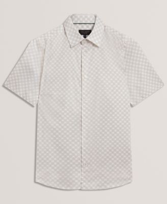 Men's Slim Fit Geo Print Shirt
