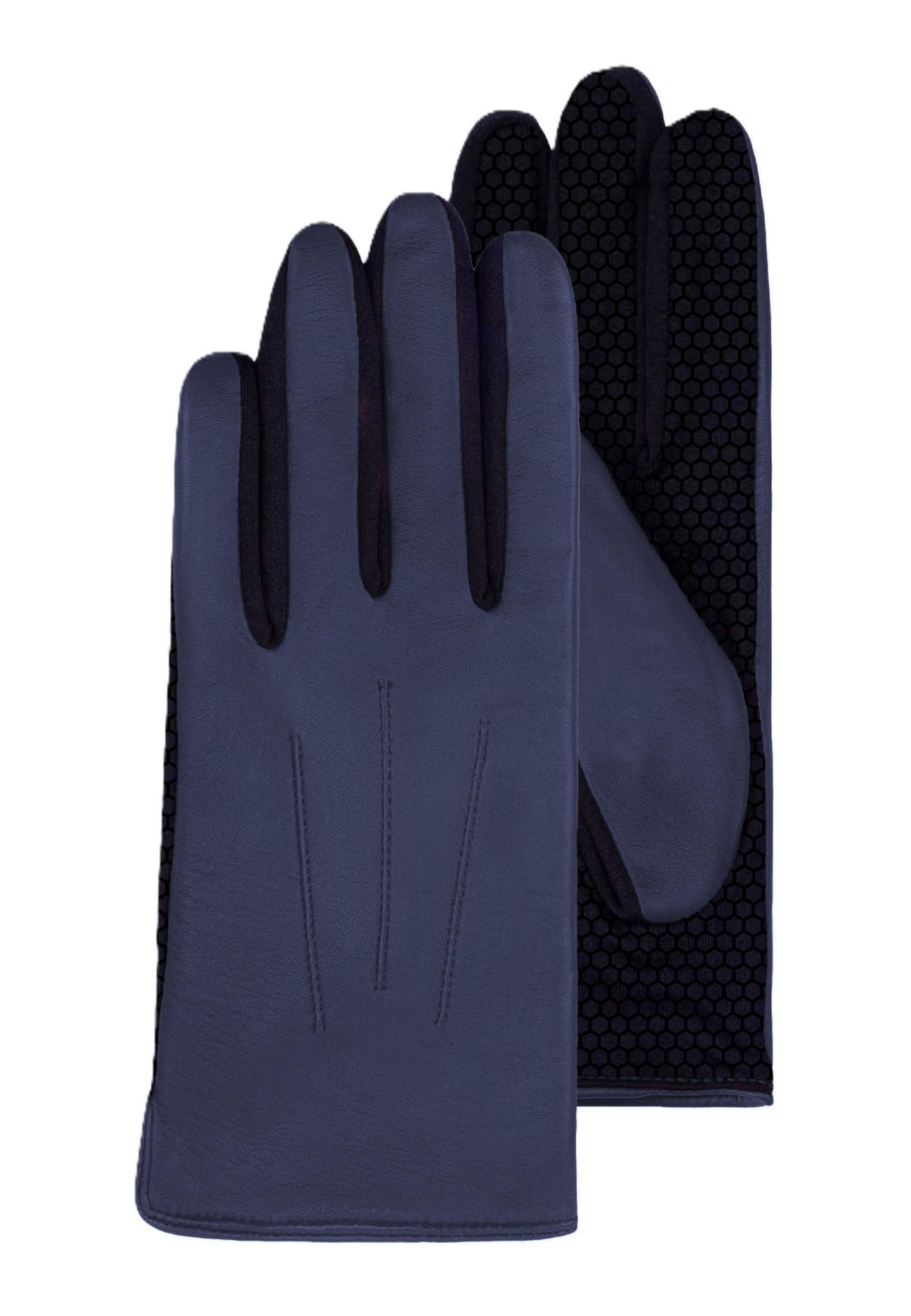 Женские перчатки KESSLER Style Mia Grip gloves made from premium lambskin and spandex with touch function, цвет: Тёмный синий — фото 1