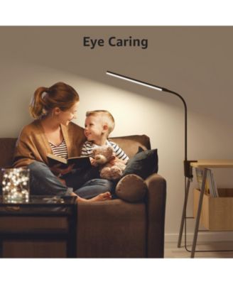 Clip-on LED Desk Lamp, Dimmable USB-Powered with 3 Color Modes 10 Brightness, 360°Adjustable Gooseneck  - Black