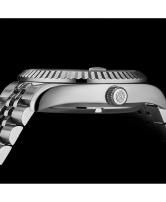 Datemaster II Men s Swiss Automatic 42mm Stainless Steel Watch, Silver Dial, Fluted Bezel, Day & Date, 100M Water Resistant