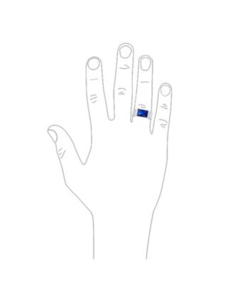 4CTW Blue Emerald Cut CZ Statement Ring Stainless Steel – Modern Geometric Design