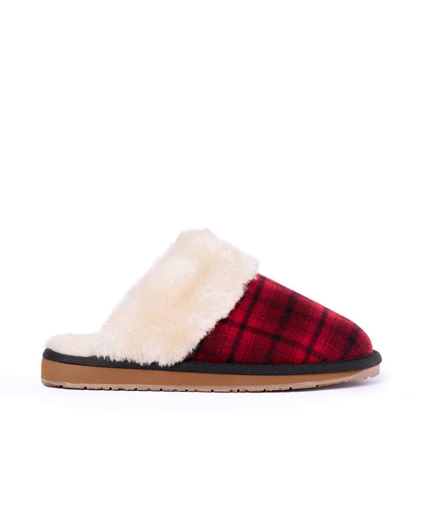 Женские тапочки Minnetonka Carefree Scuff Slippers, цвет: Красный клетчатый — фото 6