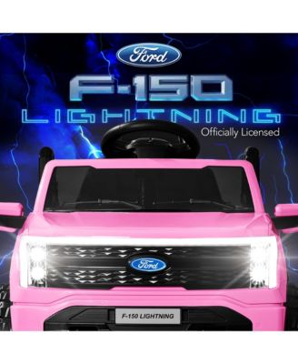 Kids 12V Ride On Car Officially Licensed Ford Lightning Truck w/ Remote, LED Lights
