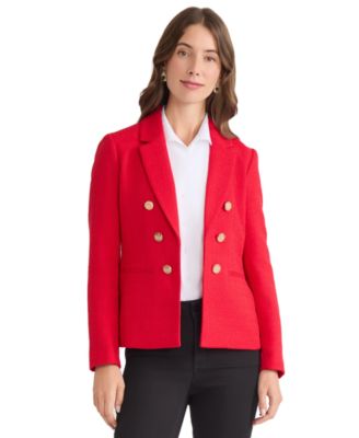 Petite Double Breasted Long Sleeves Jacket