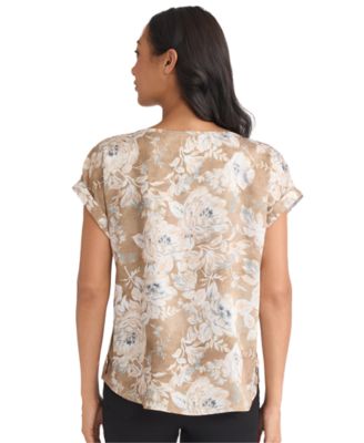Petite Printed Short Sleeve Top