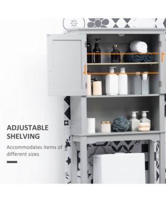 Space-Saving Bathroom Organizer Cabinet for Towels and Essentials