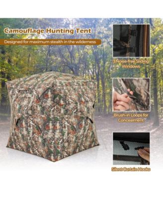 360&deg; One Way See Through Hunting Blind Ground Blind with Portable Carrying Bag