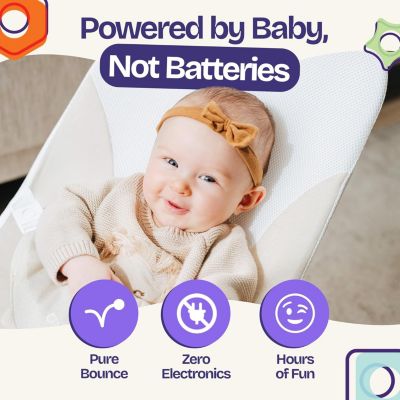 Kids Portable 2 in 1 Bouncer – Versatile Bouncer Chair Bouncer with Ergonomic Support to Use, Oatmeal