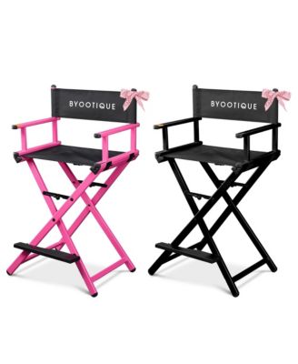 28" Height Tall Director Chair Folding Artist Makeup Foot Rest 2 Pack