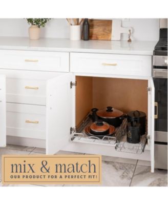 Pull Out Cabinet Organizer with Chrome Finish 30 x 21 In