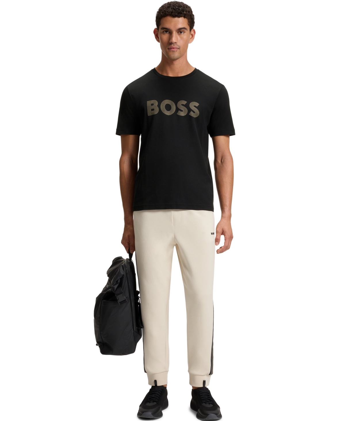 Hugo Boss Boss By  Men's Pima-cotton T-shirt In Black