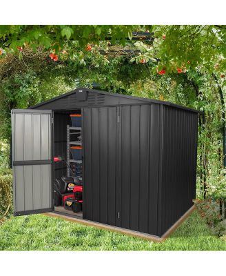 6.2-ft x 8.2-ft Galvanized steel Storage Shed