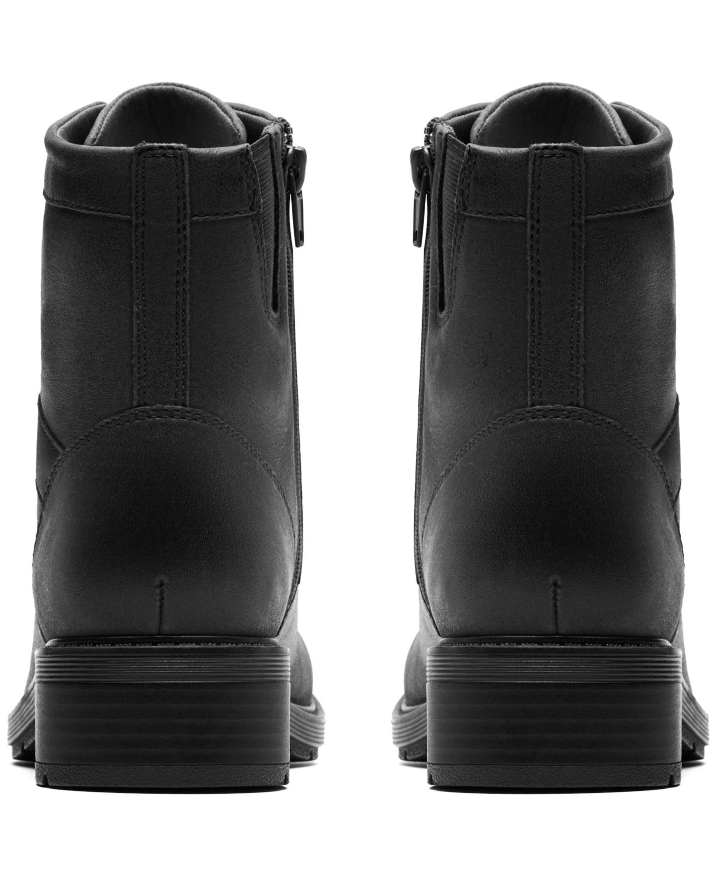Женские ботинки Clarks Collection Hearth Parker Block Heel Booties, цвет: Чёрный кожаный — фото 3