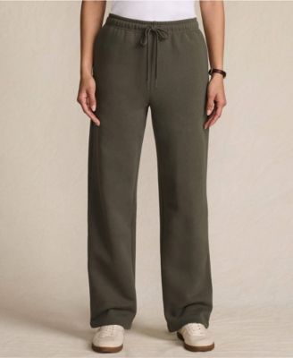 Women's Petite Serious Sweats High Rise Relaxed Straight Leg Pants - Set Bottom