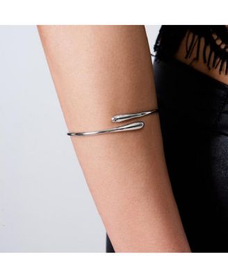 Cross open drop bangle in Gold Vermeil