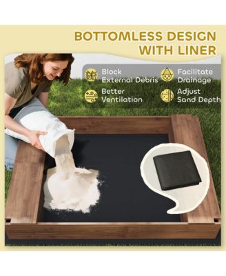 Kids Wooden box with Canopy Fully Cove, 56" x 40" x 52",