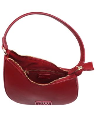 Smooth PU Shoulder Bag with Tonal 3D Logo