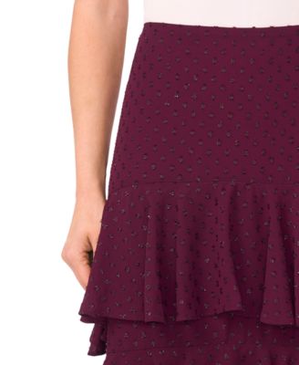 Women’s Tiered Ruffle Flounce Midi Skirt