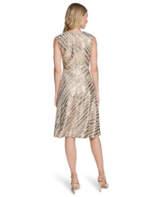 Women's Sequin Sleeveless Midi Dress