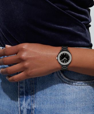 Women's Kitt Black Ceramic Bracelet Watch, 34mm