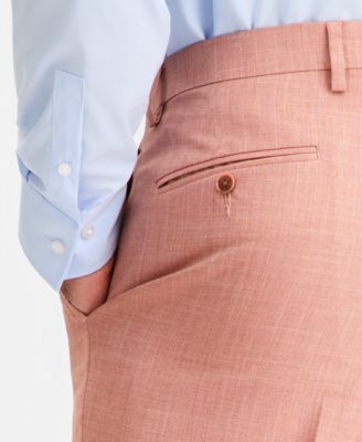 Men's Classic-Fit Rust Solid Suit Separates Pants