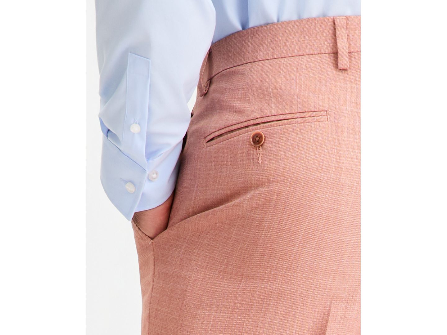 Мужские брюки Tayion Collection Classic-Fit Rust Solid Suit Separates, цвет: Терракотовый — фото 4