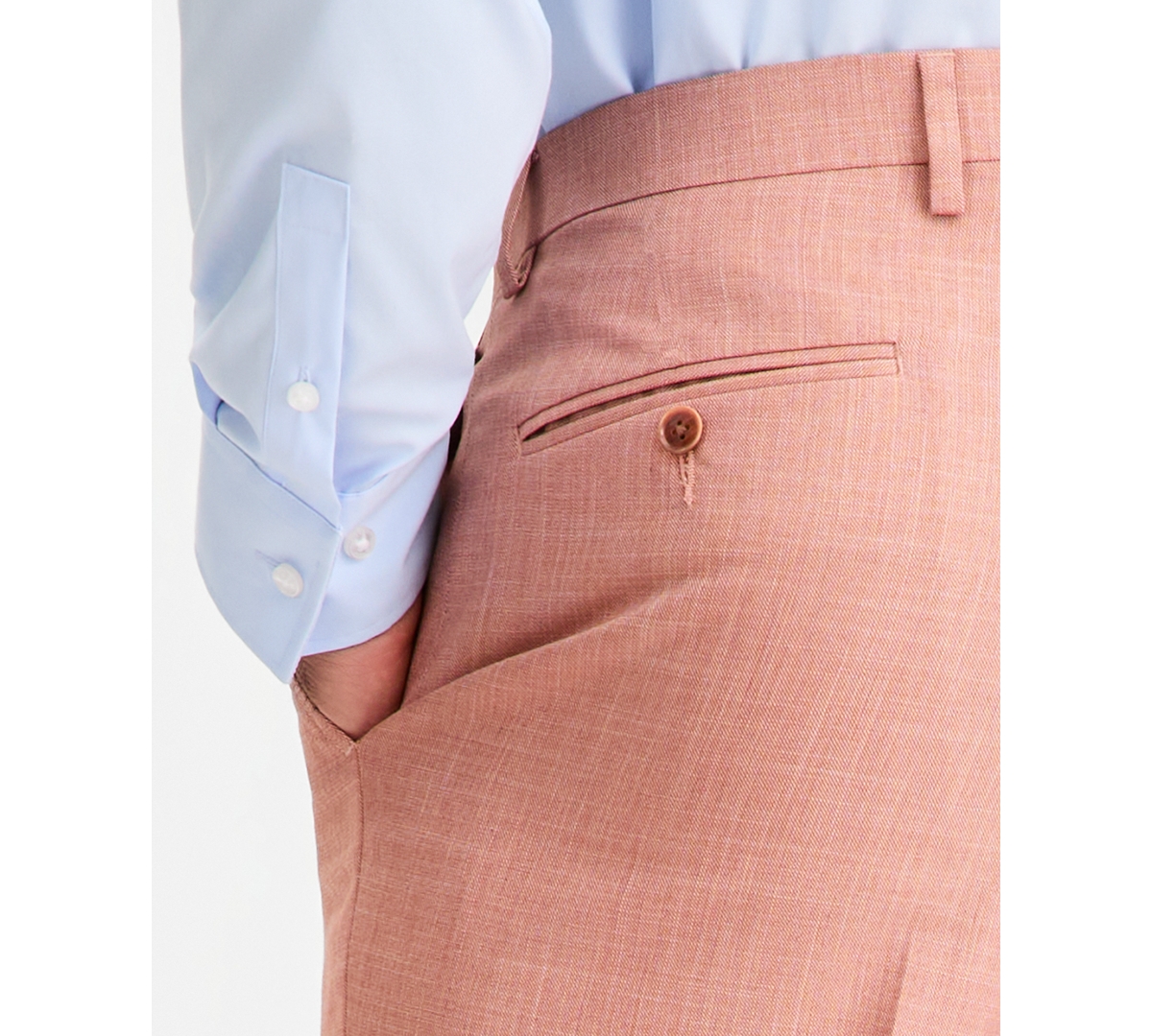 Tayion Collection Men's Classic-Fit Rust Solid Suit Separates Pants