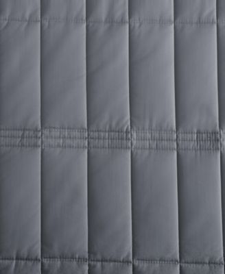 Washed Percale Solid Cotton 3-Pc. Quilt Set, King