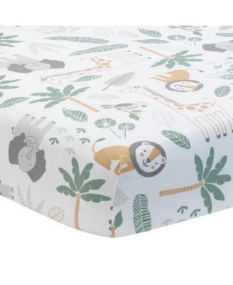 Baby Jungle Friends 5-Piece Safari Animals Nursery Crib Bedding Set