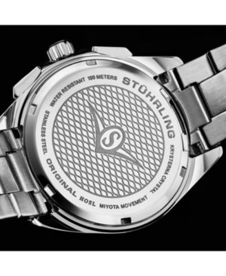 Men's Monaco Silver-tone Stainless Steel, Green Dial, 47mm Round Watch