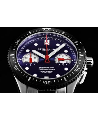 Velocity 4016 Men s Chronograph Watch – Quartz Movement, 42mm Case, Rotating Bezel, Stainless Steel Bracelet