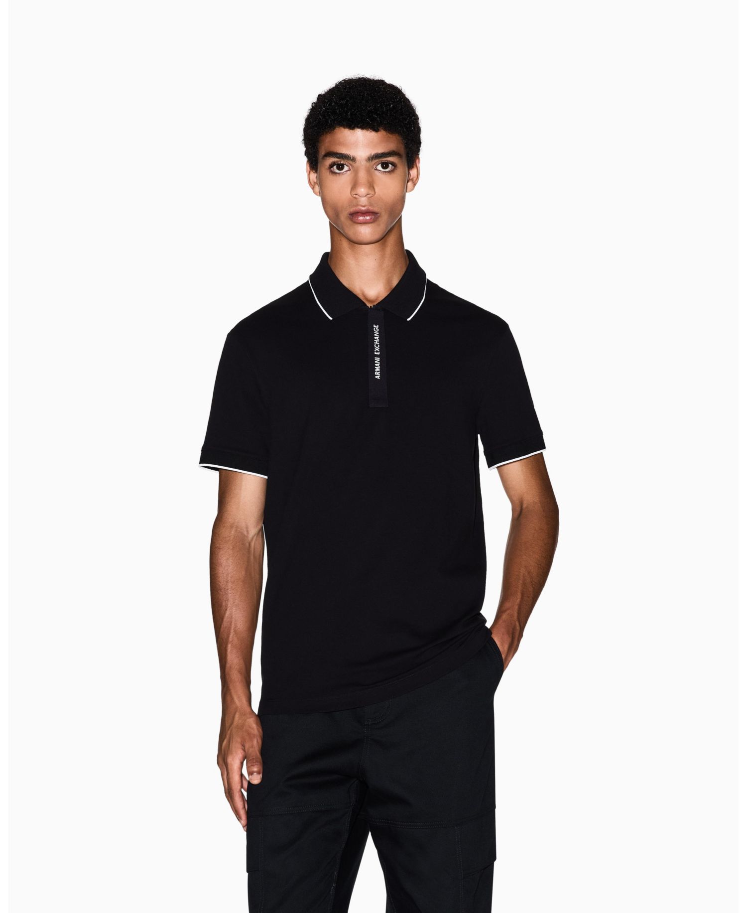 Men's Grosgrain Logo Polo Shirt