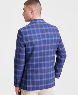 Men's Cotton & Linen Printed Modern-Fit Sport Coat