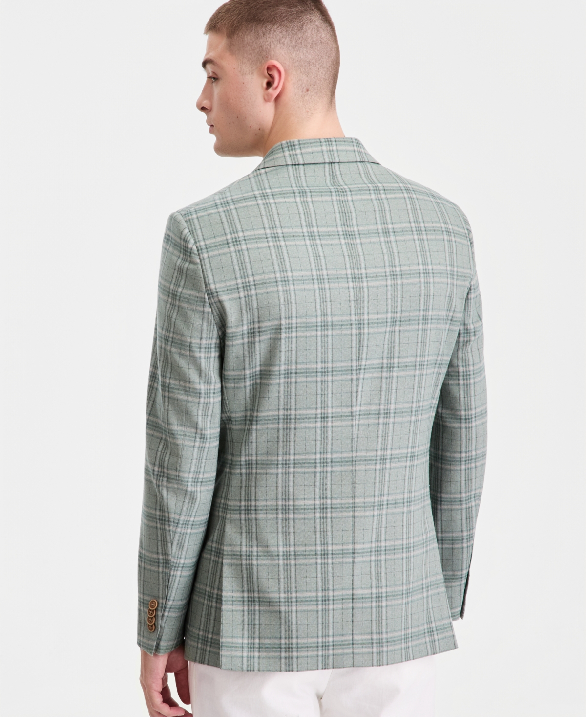 Nautica Men's Modern-Fit Plaid Blazer