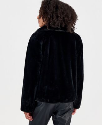 Juniors' Faux-Fur Jacket