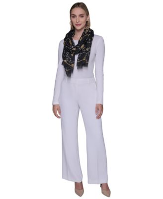 Cultivated Pearls and Charms Oversized Neck Wrap