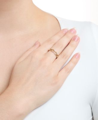 2-Piece Cubic Zirconia Marquise Stackable Ring Set (0.12 ct. t.w.) in Gold Over Sterling Silver