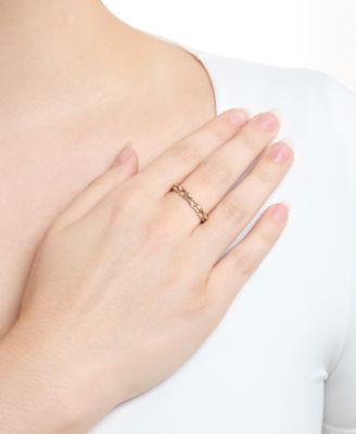 2-Piece Cubic Zirconia Stackable Ring Set (0.15 ct. t.w.) in Gold over Sterling Silver