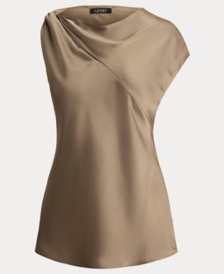 Women's Charmeuse Asymmetrical Blouse