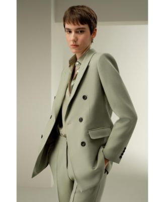 Women's Double Breasted Lapel Blazer