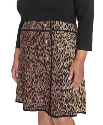 Plus Size Twofer A-Line Short Dress