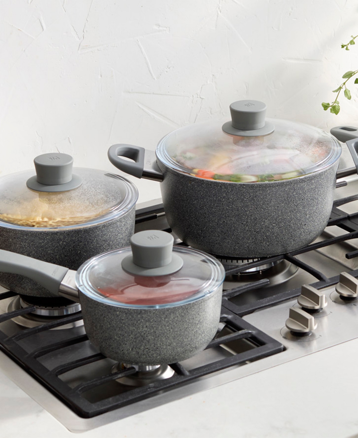 Zwilling Parma Plus Ceramic Nonstick 10-pc. Cookware Set In Gray
