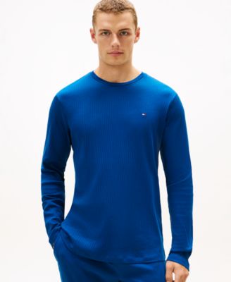 Men's Ribbed Long-Sleeve Pajama Shirt
