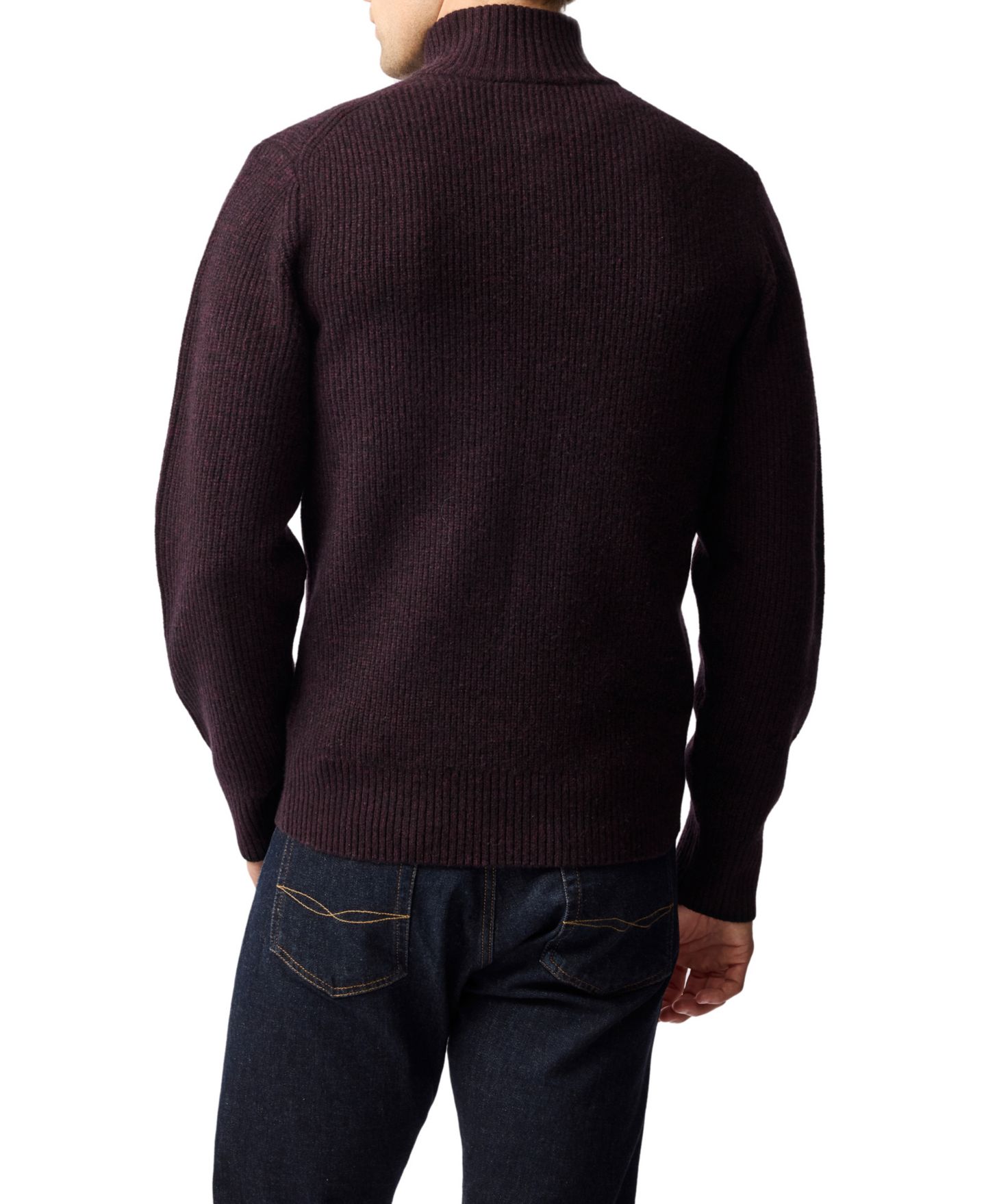 Мужской свитер Rodd & Gunn Robbies Road Wool Knit, цвет: Чёрный инжирный — фото 4