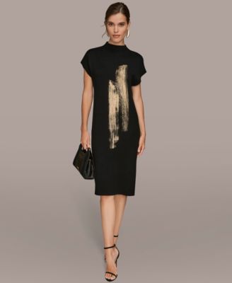 Women's Sleeveless High Neck Sweater Dress