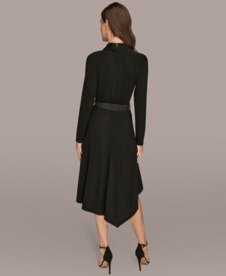 Women's Long Sleeves Angle Hem Dress